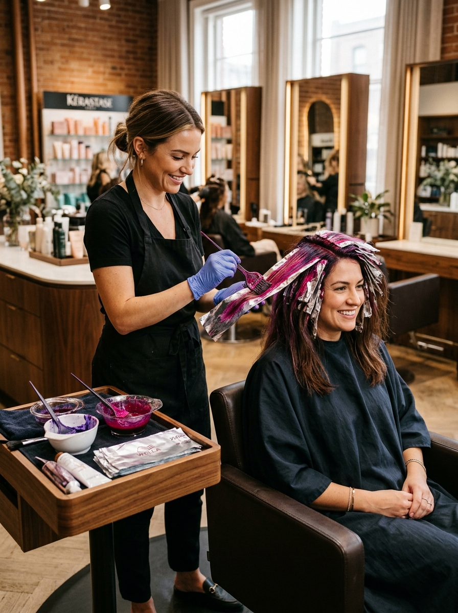 Coloração profissional de cabelo